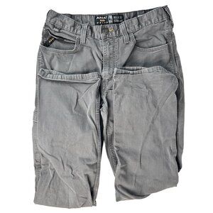 Ariat Rebar M4 DuraStretch Jeans Men’s 32x34 Gray Relaxed Straight Work Pants